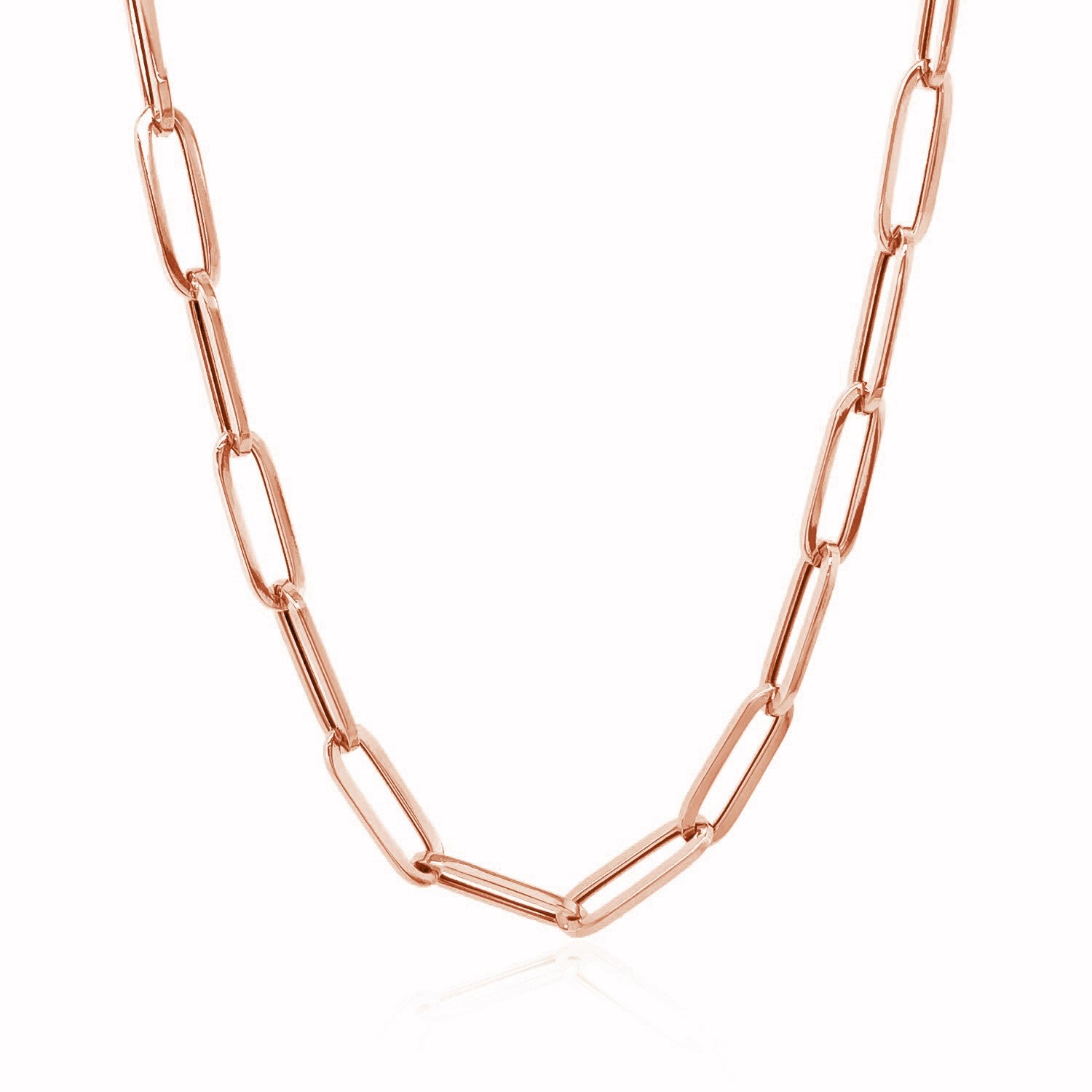 14K Rose Gold Bold Paperclip Chain (4.2 mm) - The Best Accessory