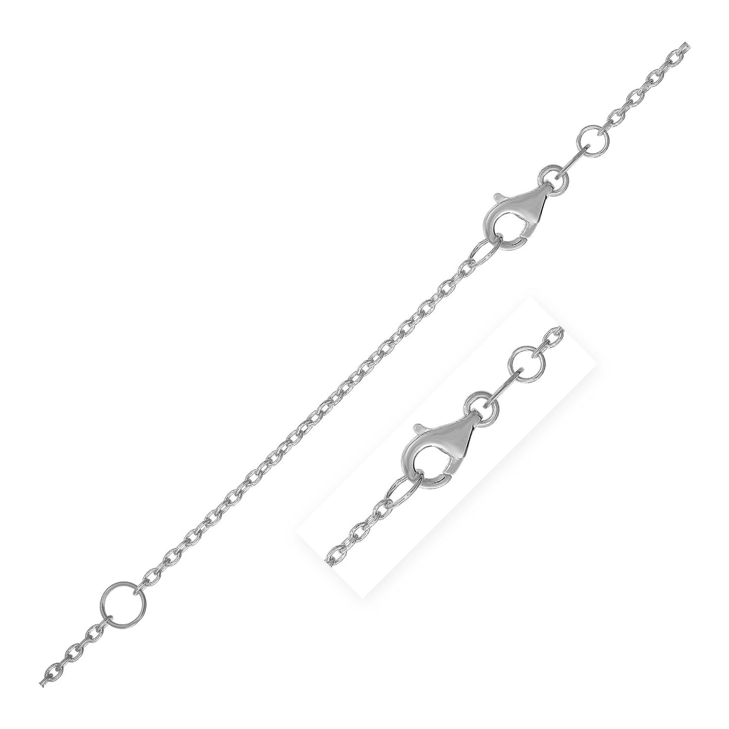 Extendable Cable Chain in 14k White Gold (1.50 mm) - The Best Accessory