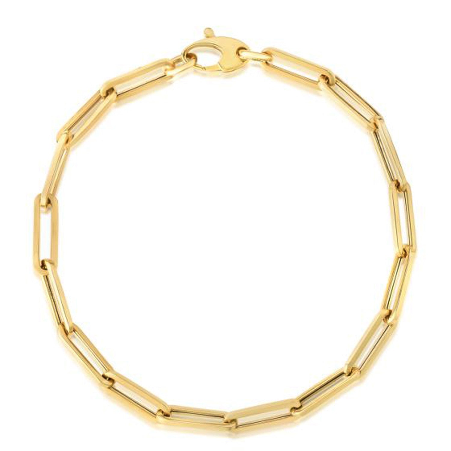 10K Yellow Gold Lite Paperclip Bracelet  (4.20 mm) - The Best Accessory