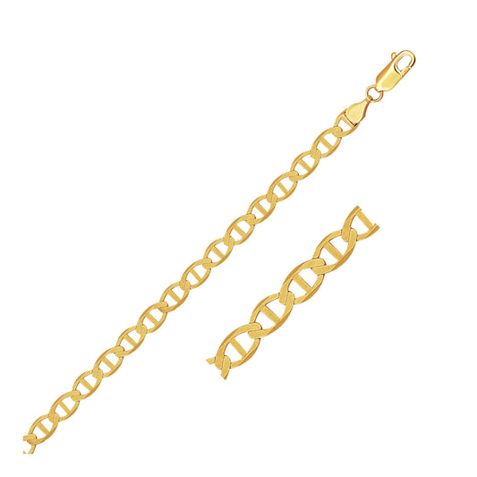 10k Yellow Gold Mariner Link Bracelet (5.10 mm) - The Best Accessory