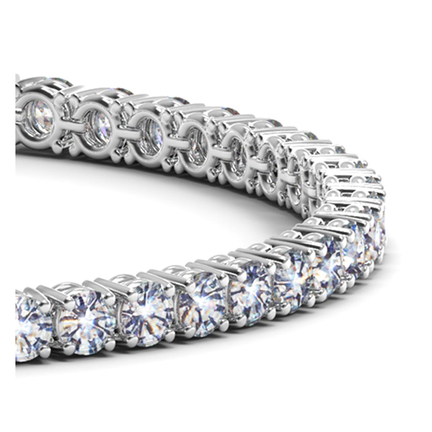 Lab Grown Round Diamond Tennis Bracelet in 14k White Gold (8 cctw F/G  VS2/SI1) - The Best Accessory