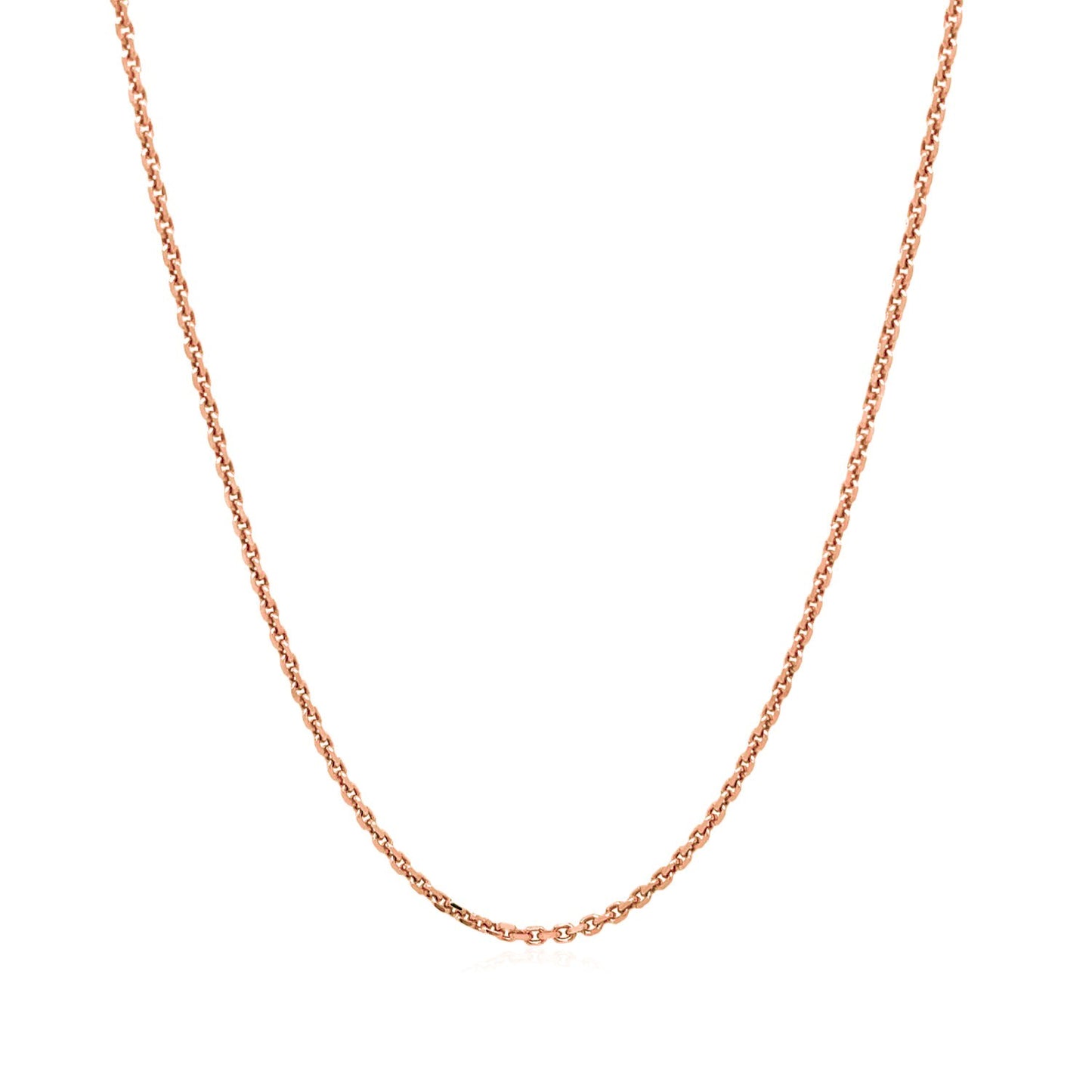 14k Rose Gold Diamond Cut Cable Link Chain (1.30 mm) - The Best Accessory