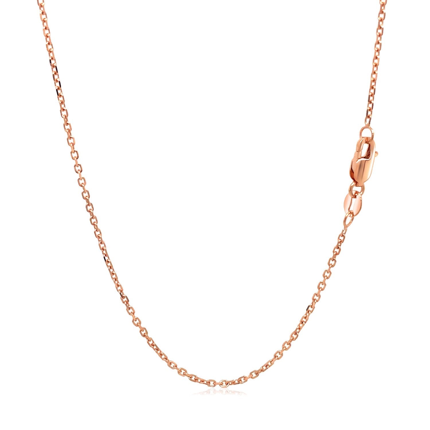 14k Rose Gold Diamond Cut Cable Link Chain (1.30 mm) - The Best Accessory
