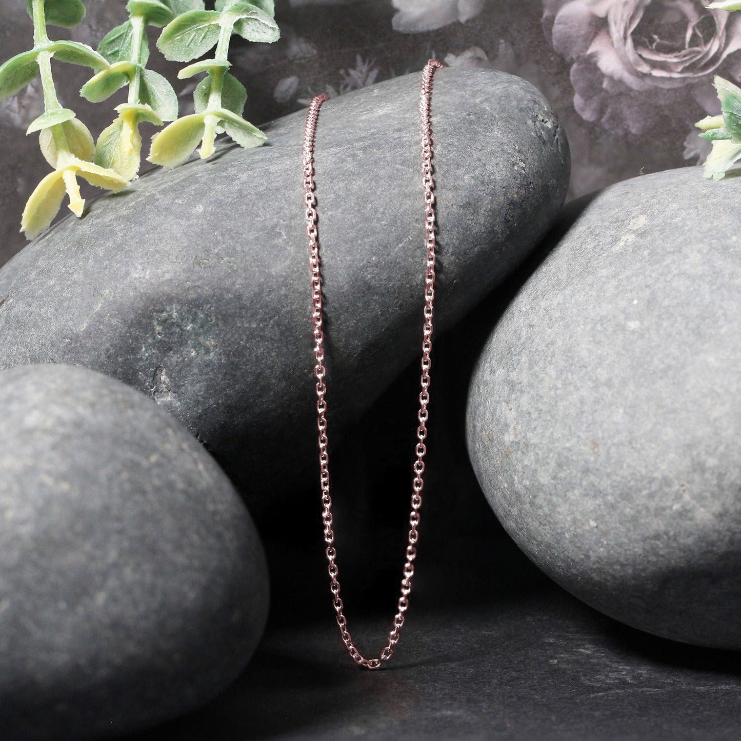 14k Rose Gold Diamond Cut Cable Link Chain (1.30 mm) - The Best Accessory