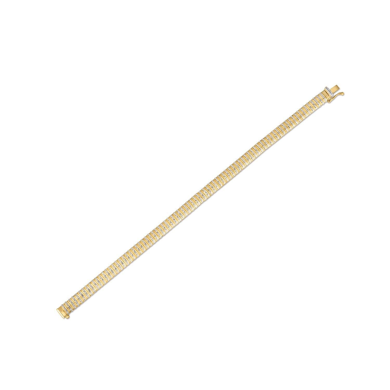 14k Yellow Gold Diamante Flex Bracelet (5.80 mm) - The Best Accessory