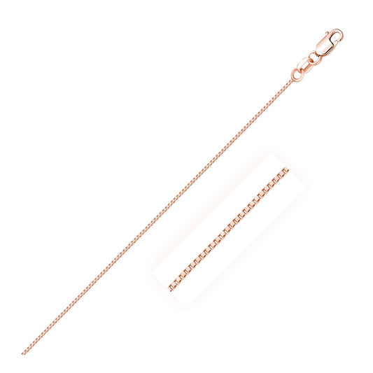 18k Rose Gold Classic Box Chain (0.60 mm) - The Best Accessory