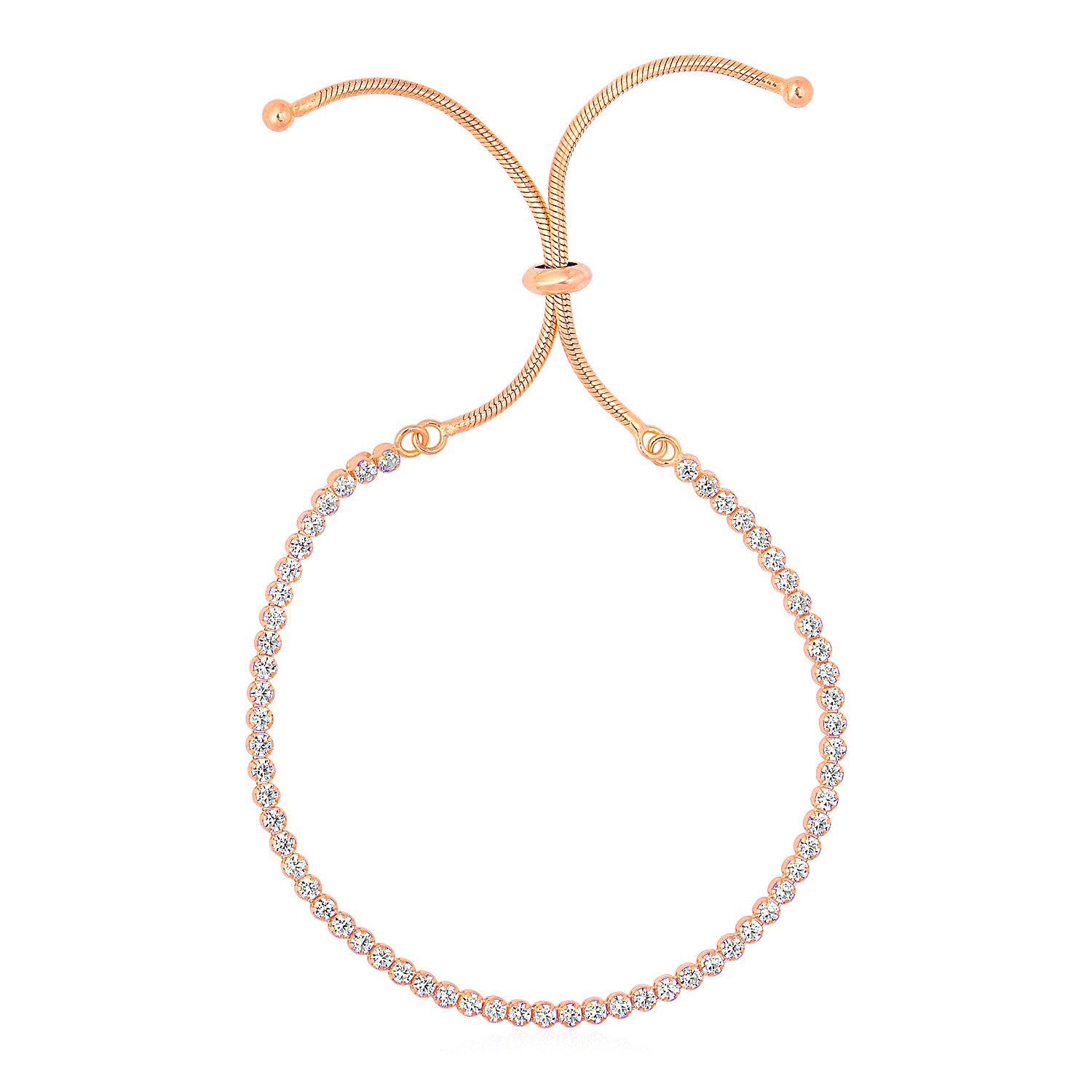 Adjustable Tennis Style Bracelet with Cubic Zirconia in Sterling Silver(5.10 mm) - The Best Accessory