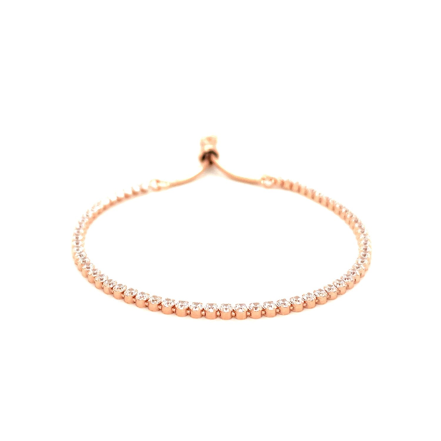 Adjustable Tennis Style Bracelet with Cubic Zirconia in Sterling Silver(5.10 mm) - The Best Accessory