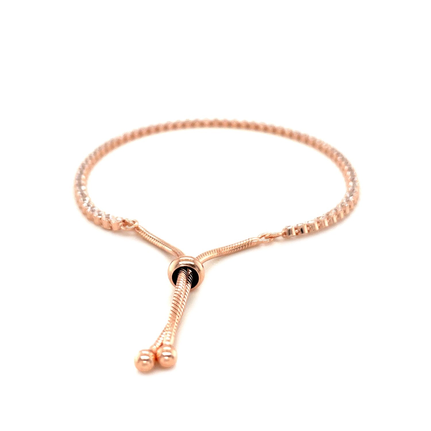 Adjustable Tennis Style Bracelet with Cubic Zirconia in Sterling Silver(5.10 mm) - The Best Accessory