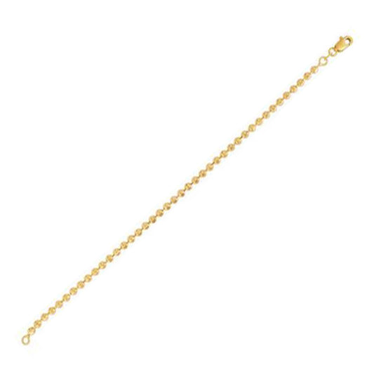Moon Cut Bead Chain in 14k Yellow Gold (3.00 mm) - The Best Accessory