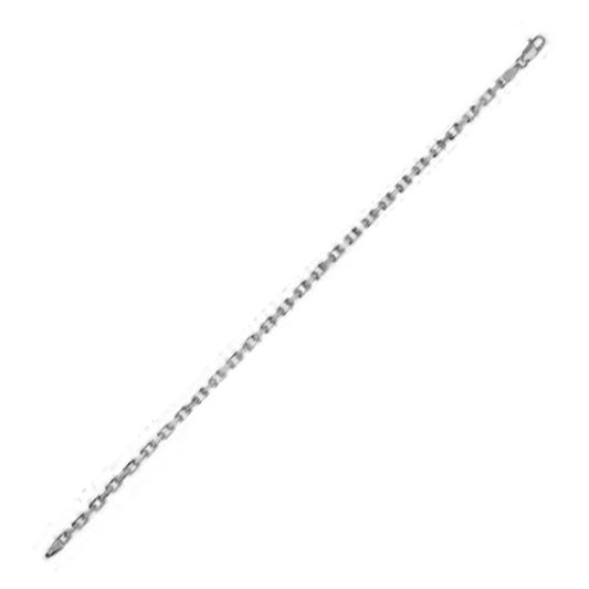 14k White Gold French Cable Link Chain (2.50 mm) - The Best Accessory