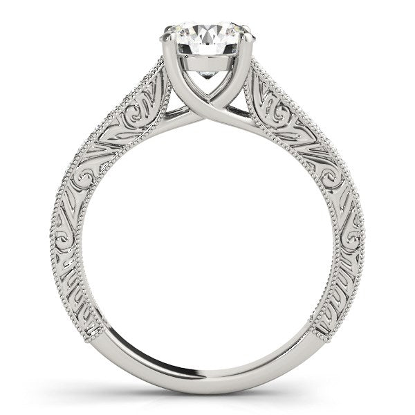 14k White Gold Trellis Antique Style Diamond Engagement Ring (1 1/4 cttw) - The Best Accessory