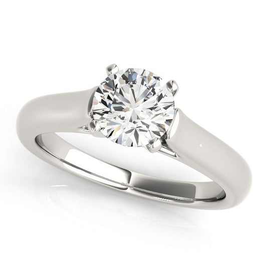 14k White Gold Cathedral Design Solitaire Diamond Engagement Ring (1 cttw) - The Best Accessory