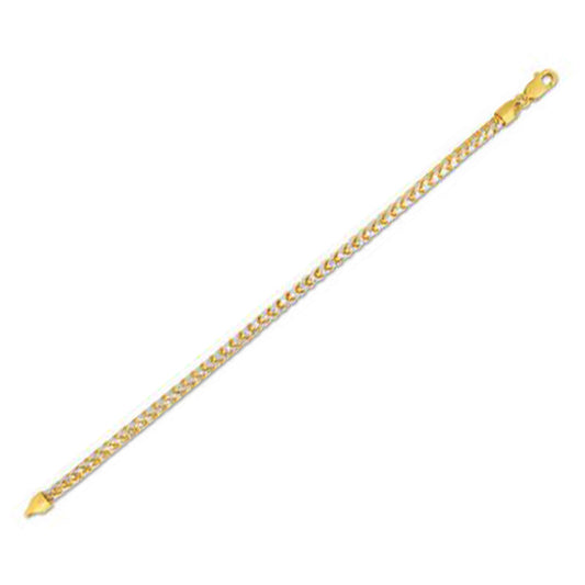 14k Yellow Gold Round Pave Franco Chain (4.00 mm) - The Best Accessory