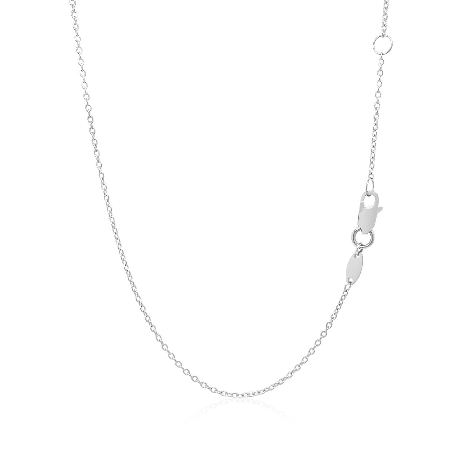 14k White Gold Smooth Flat Horizontal Bar Style Necklace - The Best Accessory