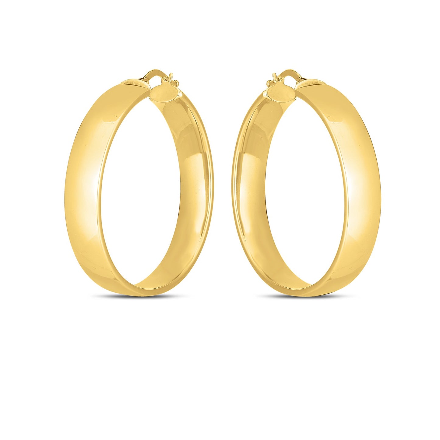 14k Yellow Gold Wedding Band Hoops (7x35mm) - The Best Accessory