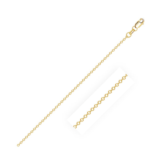 10k Yellow Gold Diamond Cut Cable Link Chain (0.87 mm) - The Best Accessory