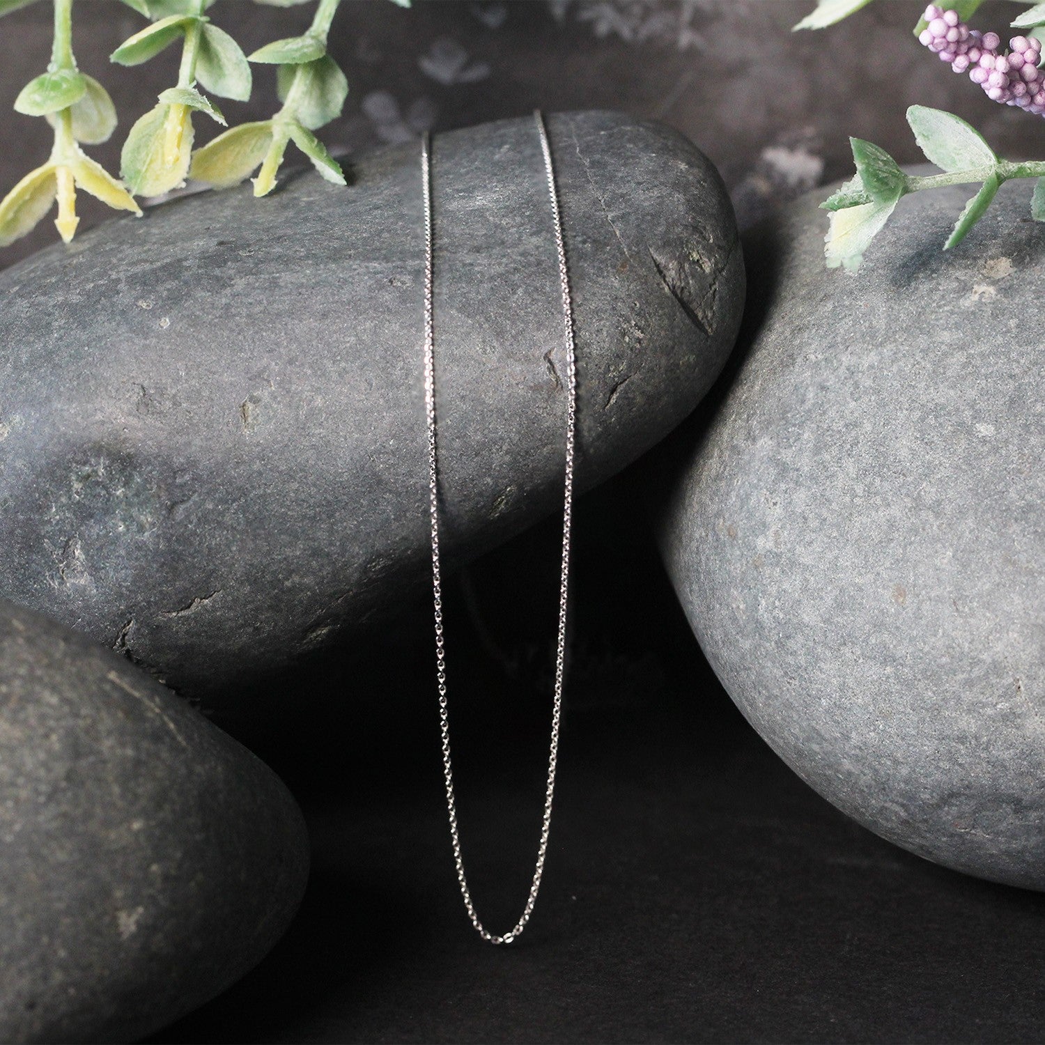 14k White Gold Cable Link Chain (0.50 mm) - The Best Accessory