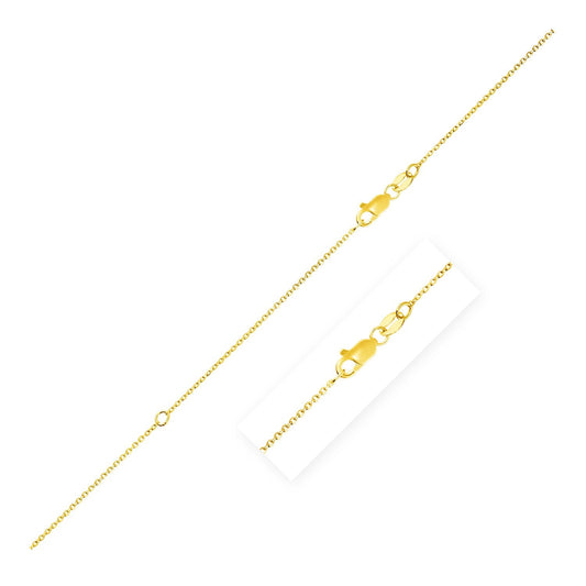 Extendable Cable Chain in 10k Yellow Gold (0.87 mm) - The Best Accessory