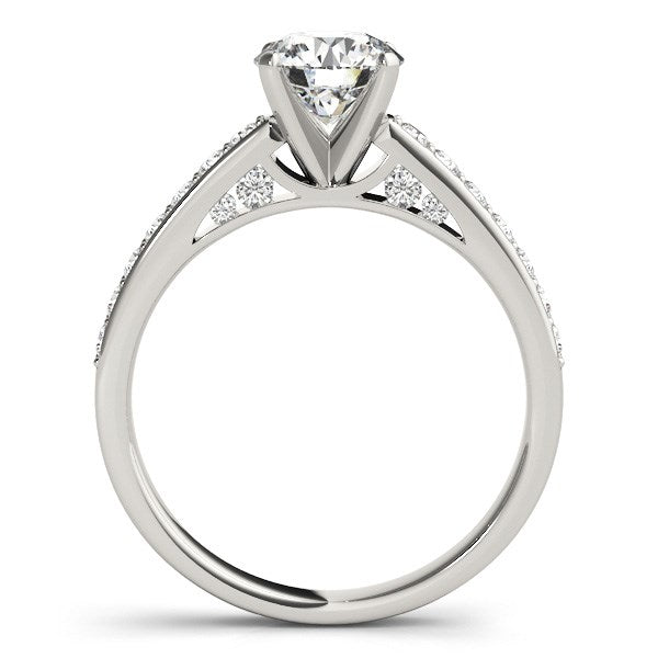 14k White Gold Single Row Prong Set Diamond Engagement Ring (1 3/8 cttw) - The Best Accessory