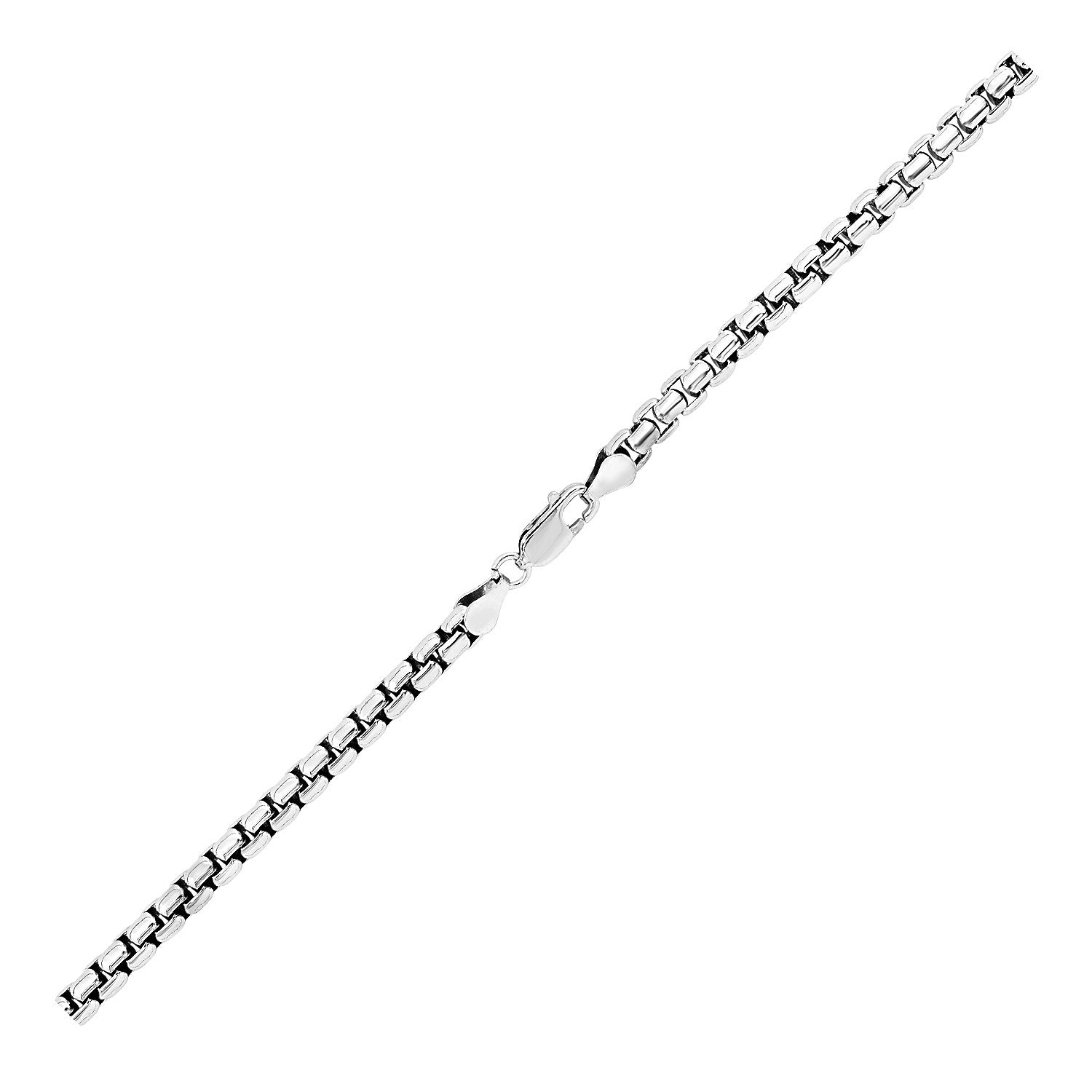 Sterling Silver Rhodium Plated Round Box Chain (5.20 mm) - The Best Accessory
