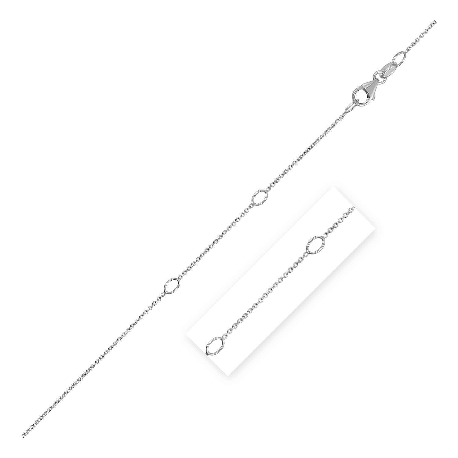 Adjustable Cable Chain in 14k White Gold (0.97 mm) - The Best Accessory