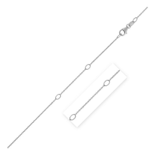 Adjustable Cable Chain in 14k White Gold (0.97 mm) - The Best Accessory