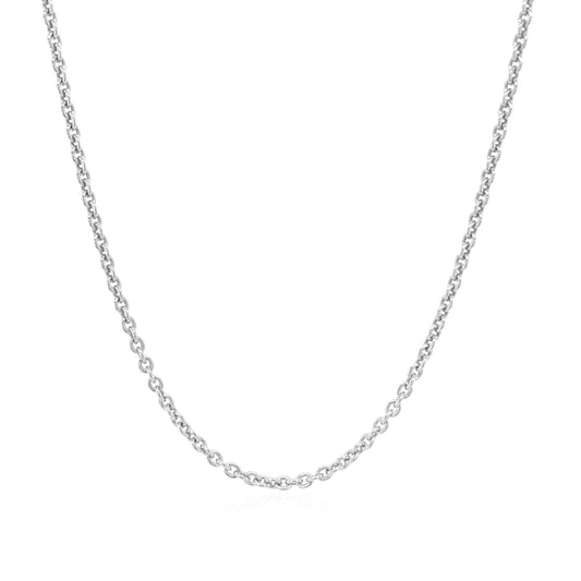Sterling Silver Rhodium Plated Round Cable Chain (1.80 mm) - The Best Accessory