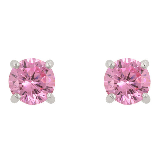 Pink Cubic Zirconia Stud Earrings - The Best Accessory