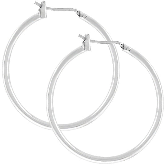 Silvertone Finish Hoop Earrings - The Best Accessory