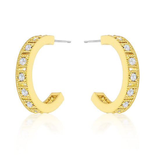 Roma Goldtone Finish Hoop Earrings - The Best Accessory
