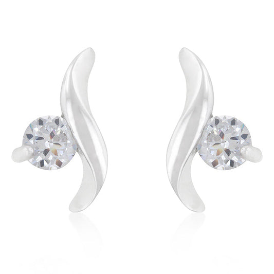 Twisting Solitaire Cubic Zirconia Earrings - The Best Accessory