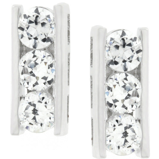 Cubic Zirconia Slate Stud Earrings - The Best Accessory