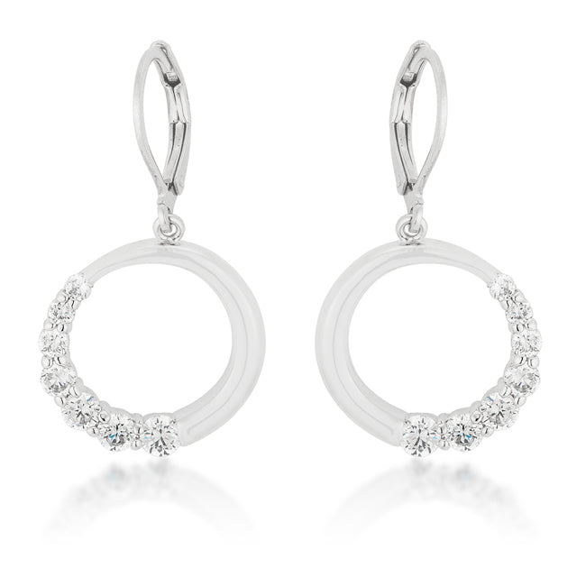 Graduated Cubic Zirconia Circle Earrings - The Best Accessory