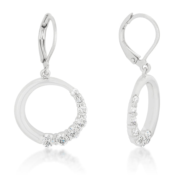 Graduated Cubic Zirconia Circle Earrings - The Best Accessory