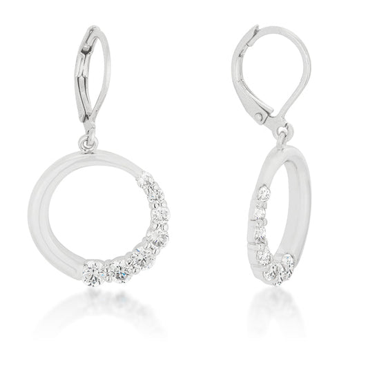 Graduated Cubic Zirconia Circle Earrings - The Best Accessory