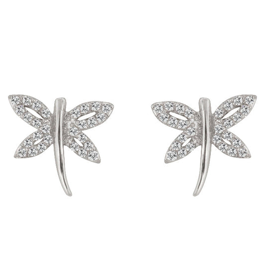 Cubic Zirconia Dragonfly Earrings - The Best Accessory