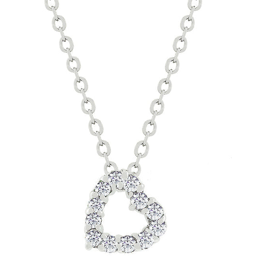 Cubic Zirconia Heart Silhouette Pendant - The Best Accessory