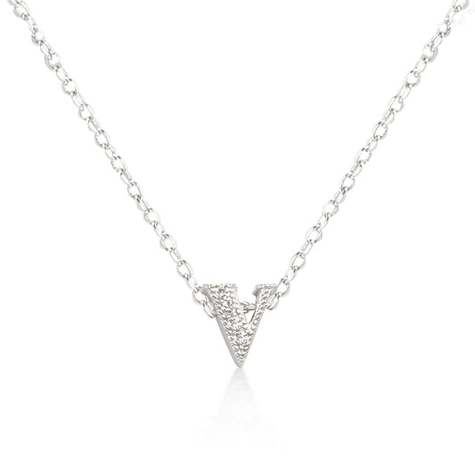 Micro-Pave Initial V Pendant - The Best Accessory