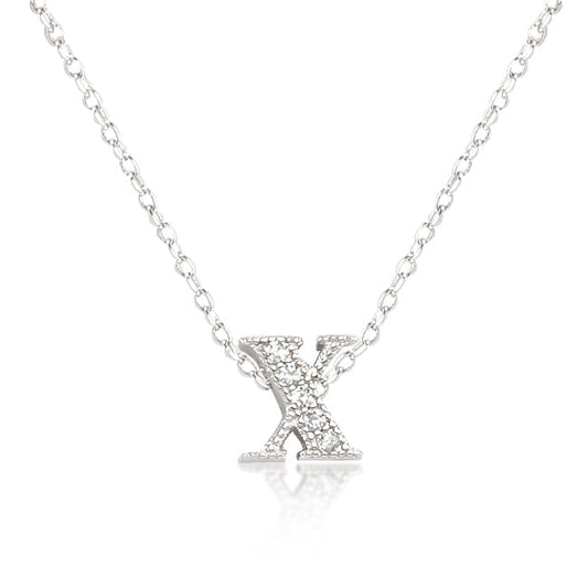 Micro-Pave Initial X Pendant - The Best Accessory