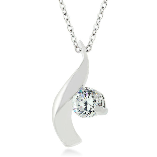 Cubic Zirconia Twist Pendant - The Best Accessory