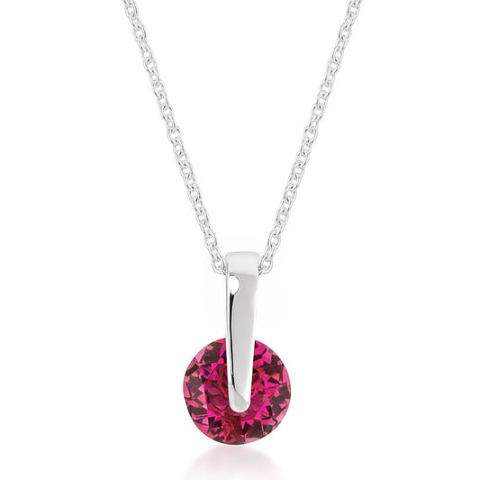 Classic Solitaire Red Cubic Zirconia Pendant - The Best Accessory