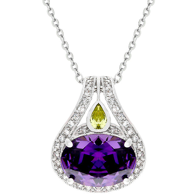 Majestic Amethyst Cubic Zirconia Pendant - The Best Accessory