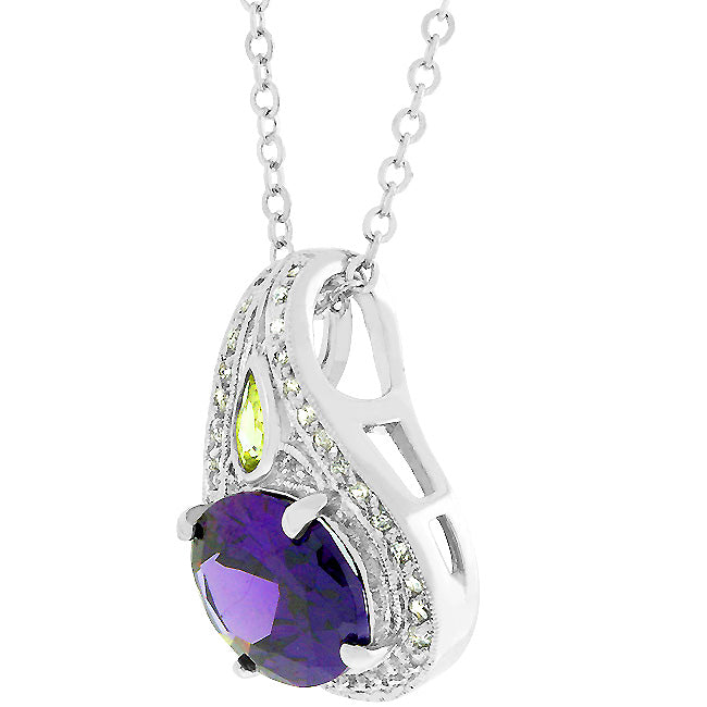 Majestic Amethyst Cubic Zirconia Pendant - The Best Accessory