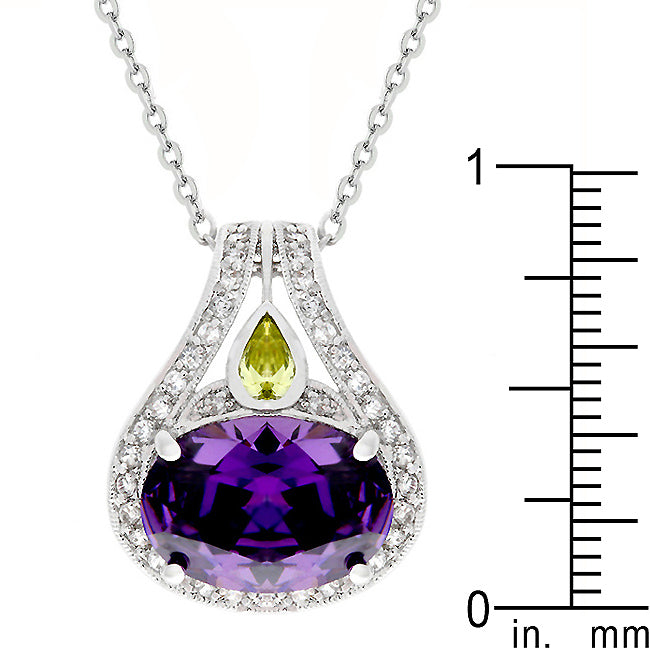 Majestic Amethyst Cubic Zirconia Pendant - The Best Accessory