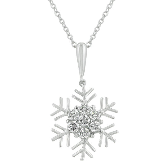 Snowflake Cubic Zirconia Pendant - The Best Accessory