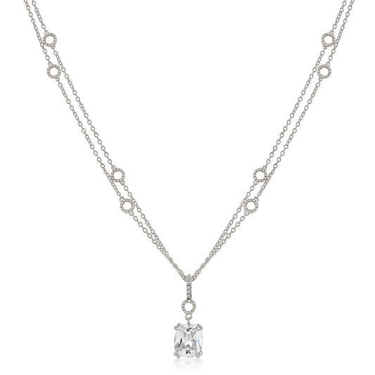 Solitaire Pendant on Double Chain - The Best Accessory