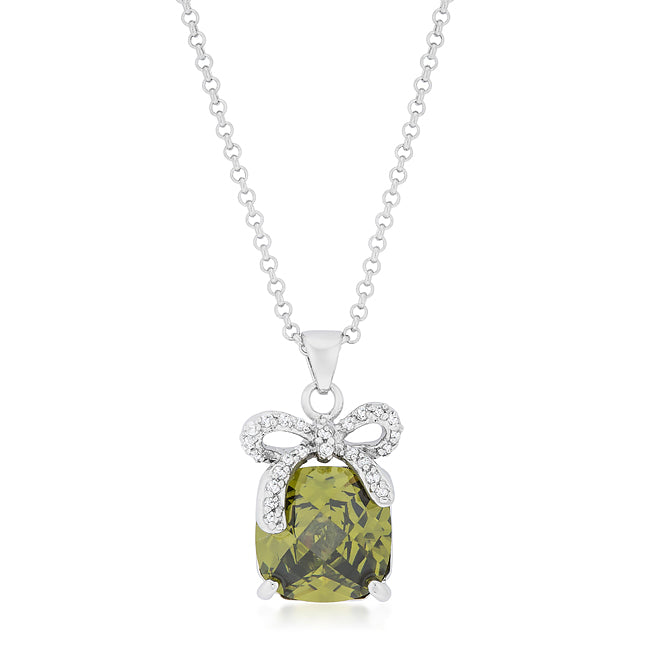Olivine Pendant with Bow - The Best Accessory