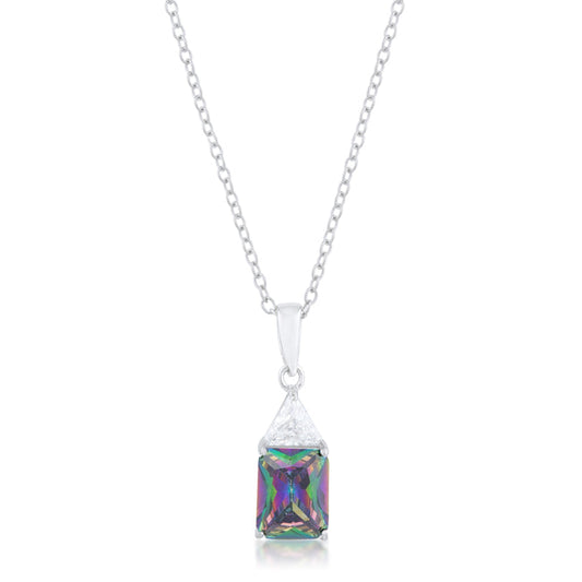 Classic Mystic Cubic Zirconia Rhodium Drop Necklace - The Best Accessory