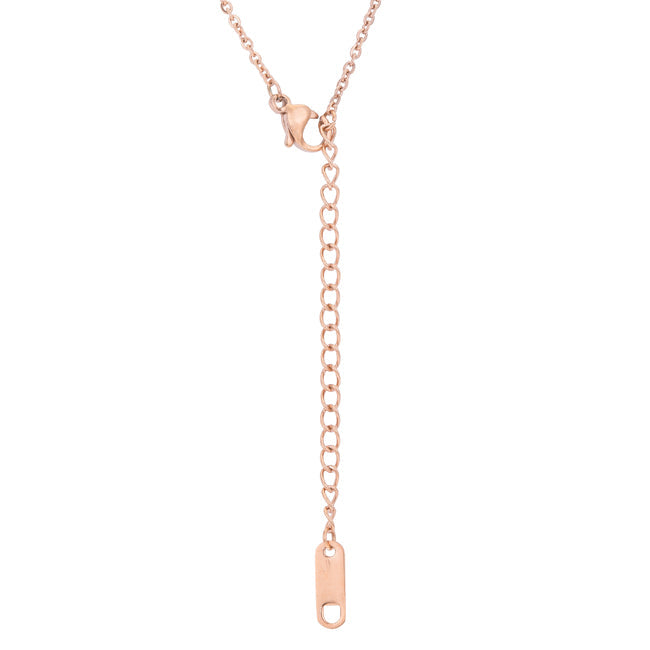 Maya 1.28ct CZ Rose Gold Rose Drop Pendant - The Best Accessory